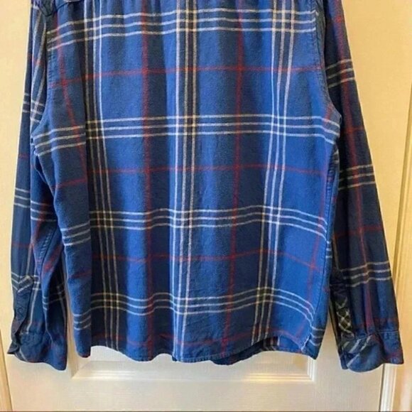 Tony Hawk Flannel Button Front Shirt Long Sleeves Blue Plaid Size XL - Picture 8 of 14